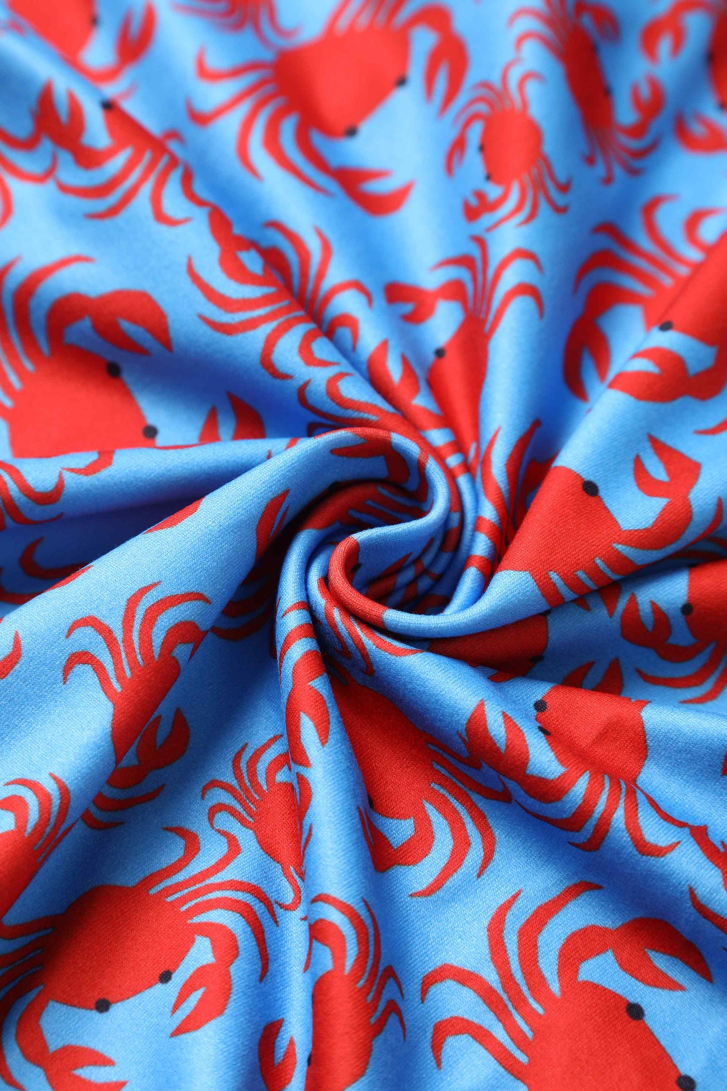 Billie Blue Crab Print Sleeved Dress