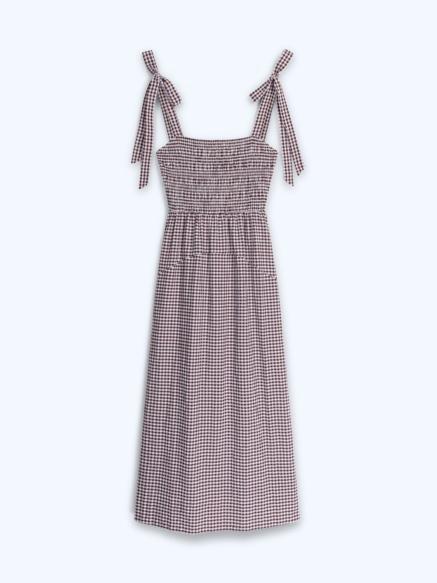 Dixie Dress in Chocolate and Cream Gingham