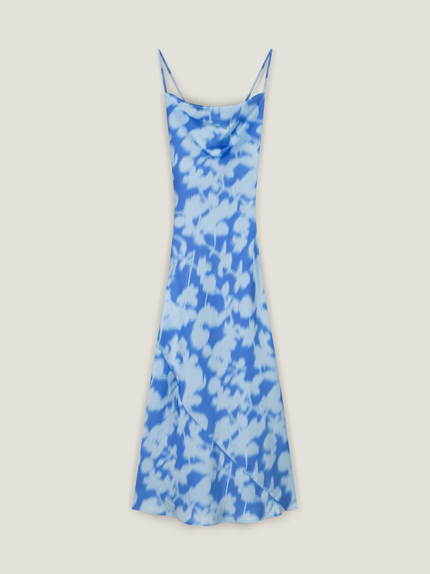 Riviera Dress in Blue Blurred Floral