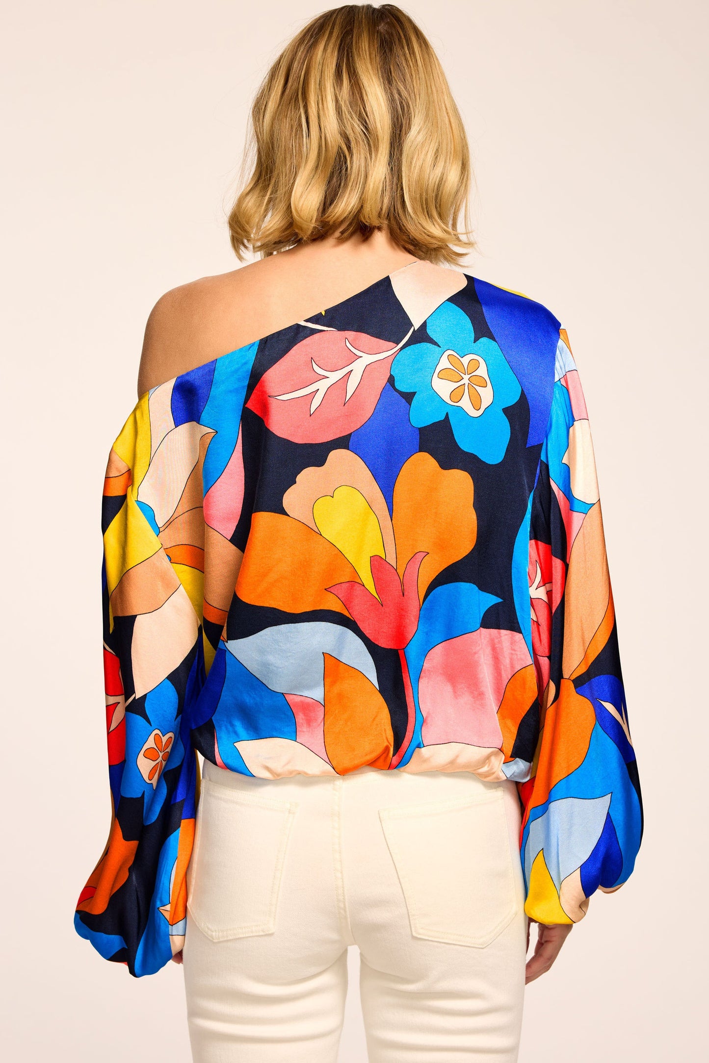 Marley Printed One-Shoulder Top