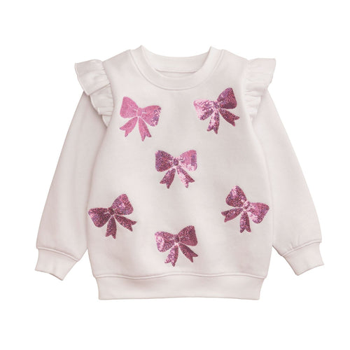 Bow sequin sweater