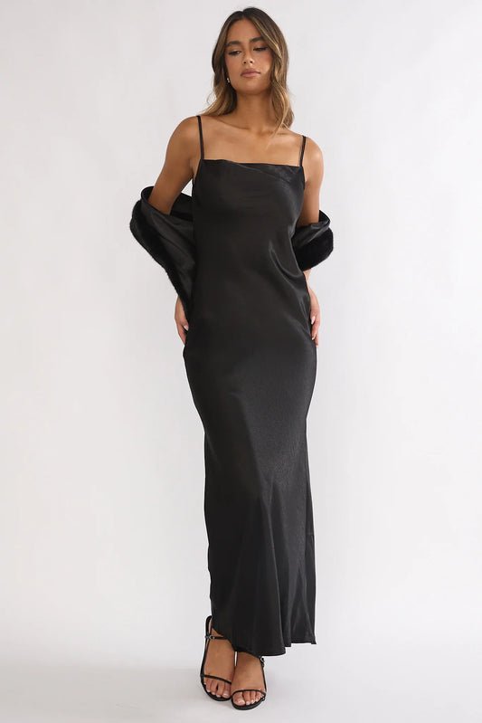 Hadley Cami Scarf Maxi Dress Black