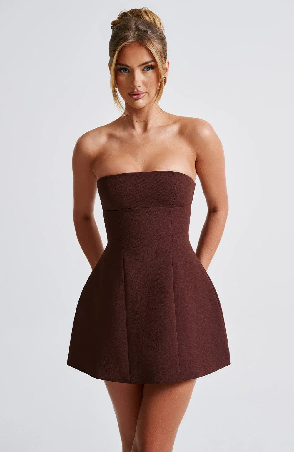 Asha Mini Dress - Brown