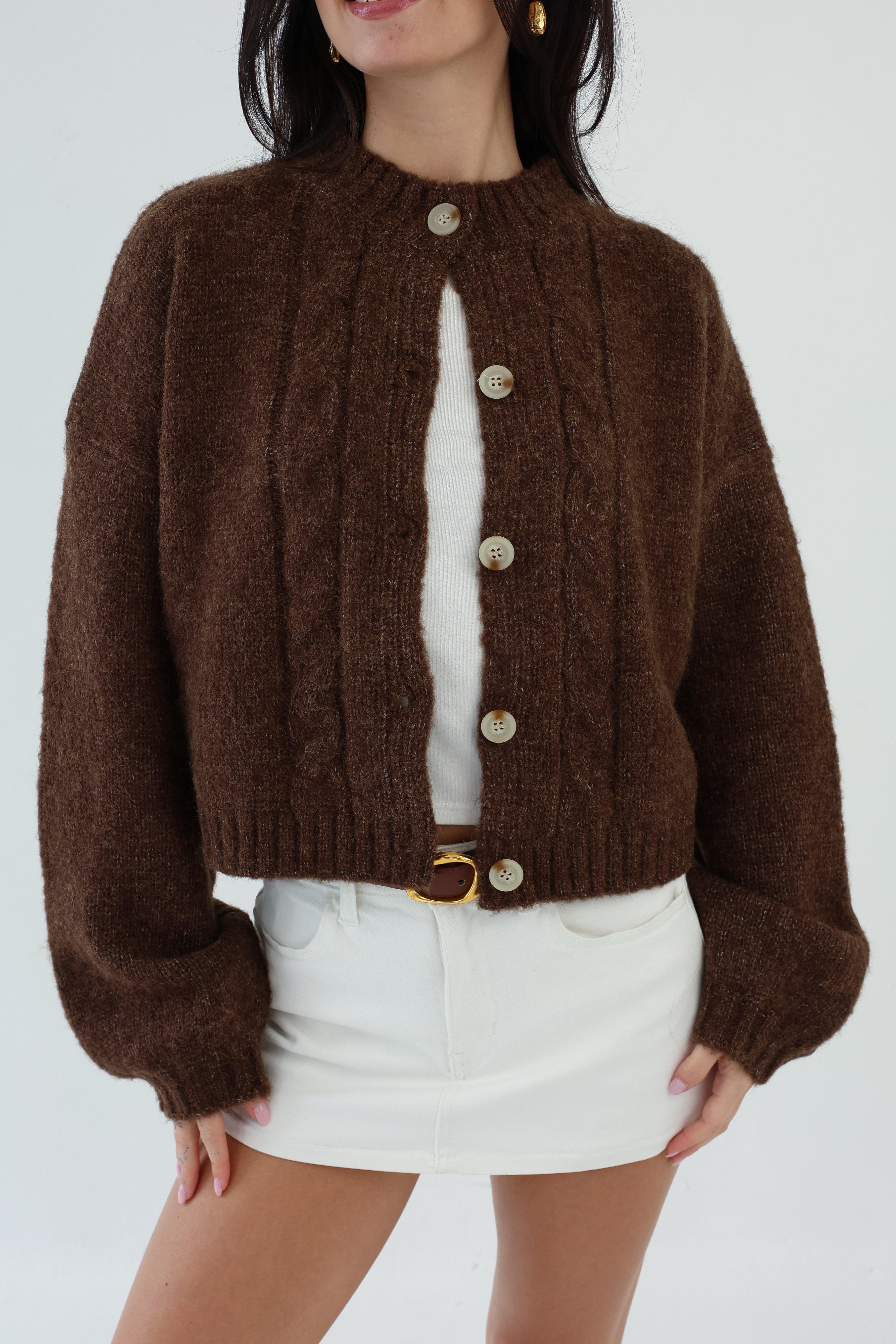 Jenna Cardigan in Brown