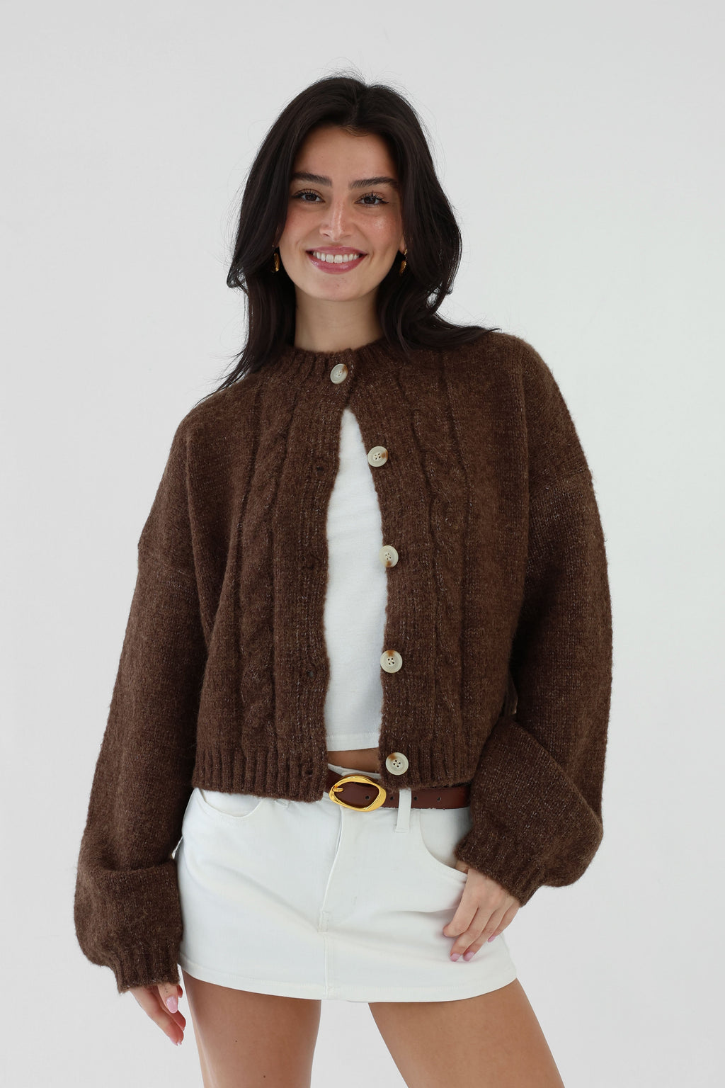 Jenna Cardigan in Brown