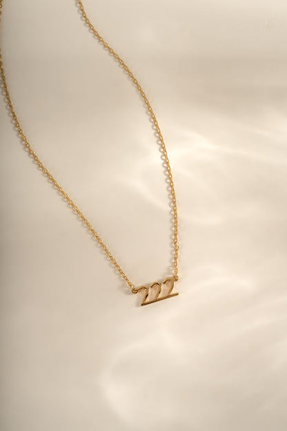 222 Ready to Ship Angel Number Necklace