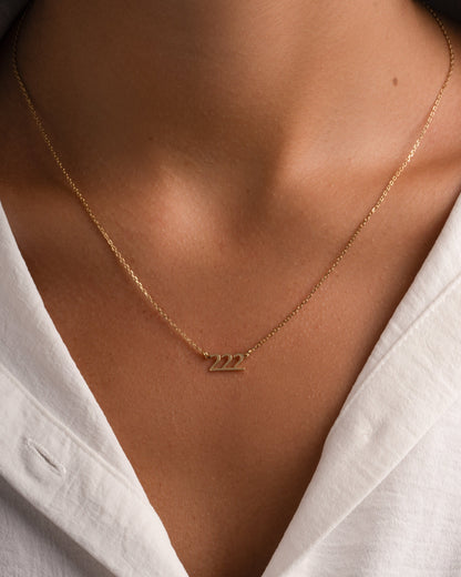 222 Ready to Ship Angel Number Necklace