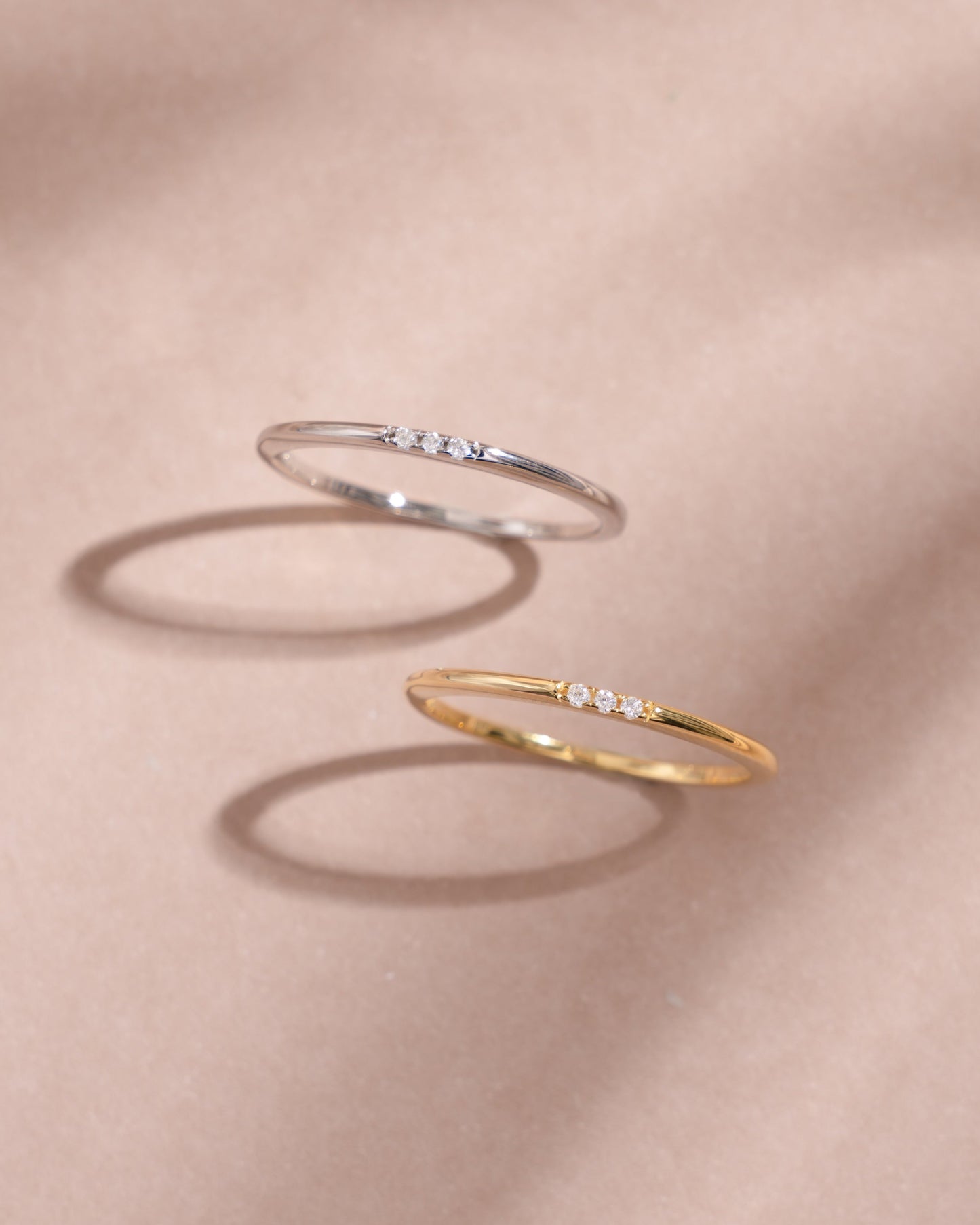 CZ 3 Stone Diamond Ring