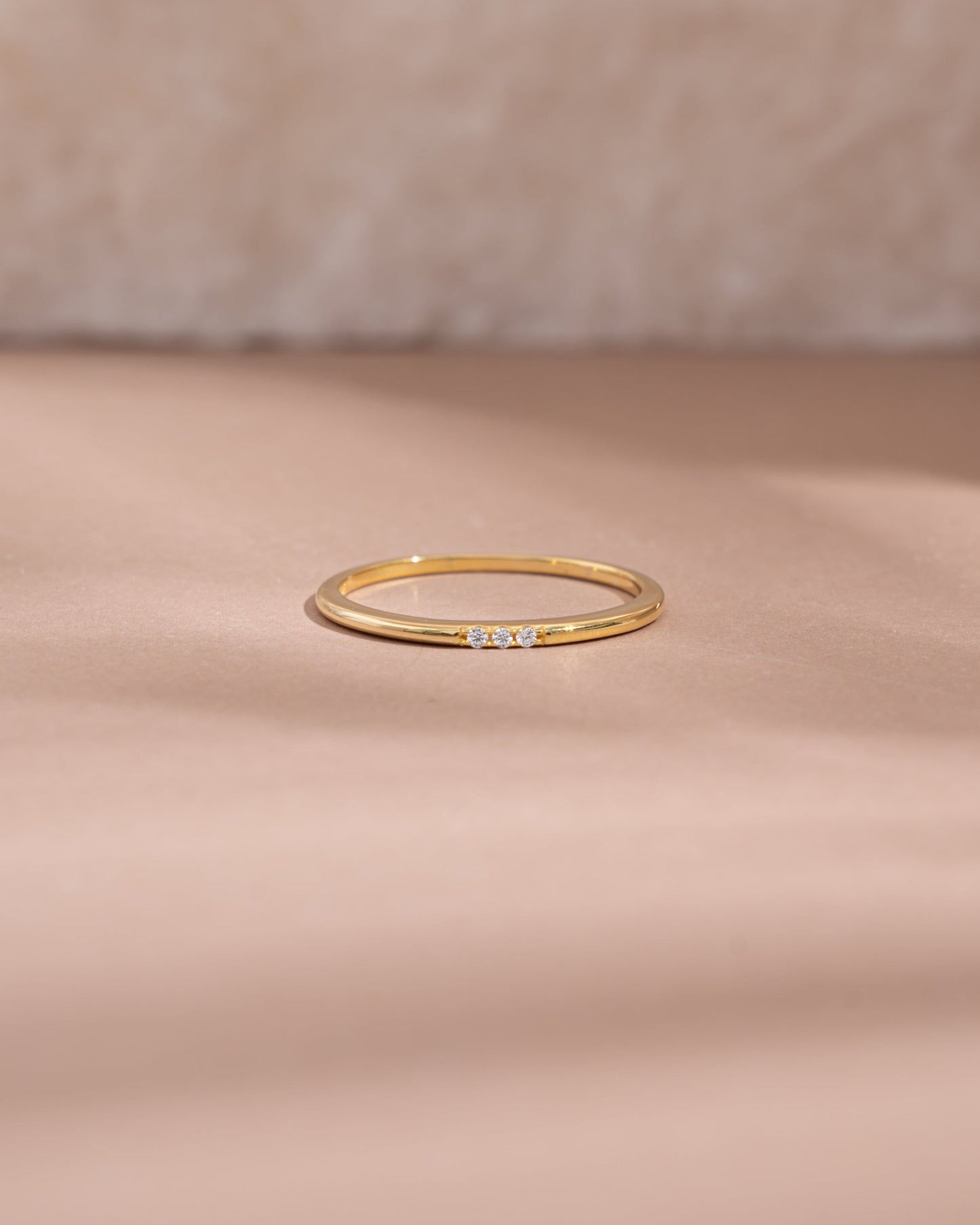 CZ 3 Stone Diamond Ring