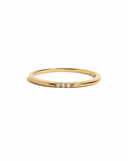 CZ 3 Stone Diamond Ring