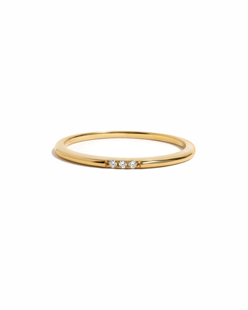 CZ 3 Stone Diamond Ring