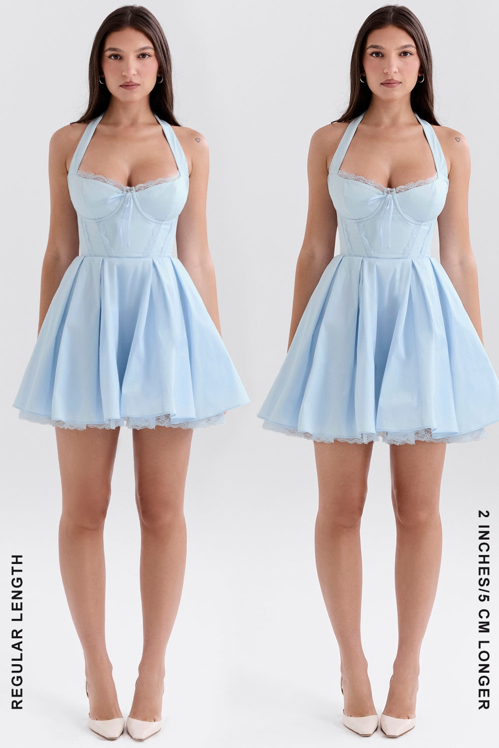 bluebell cotton halter mini dress