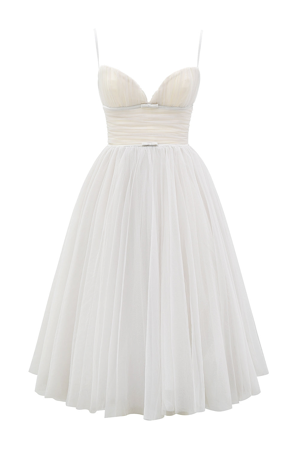 french dove tulle midi dress - sale