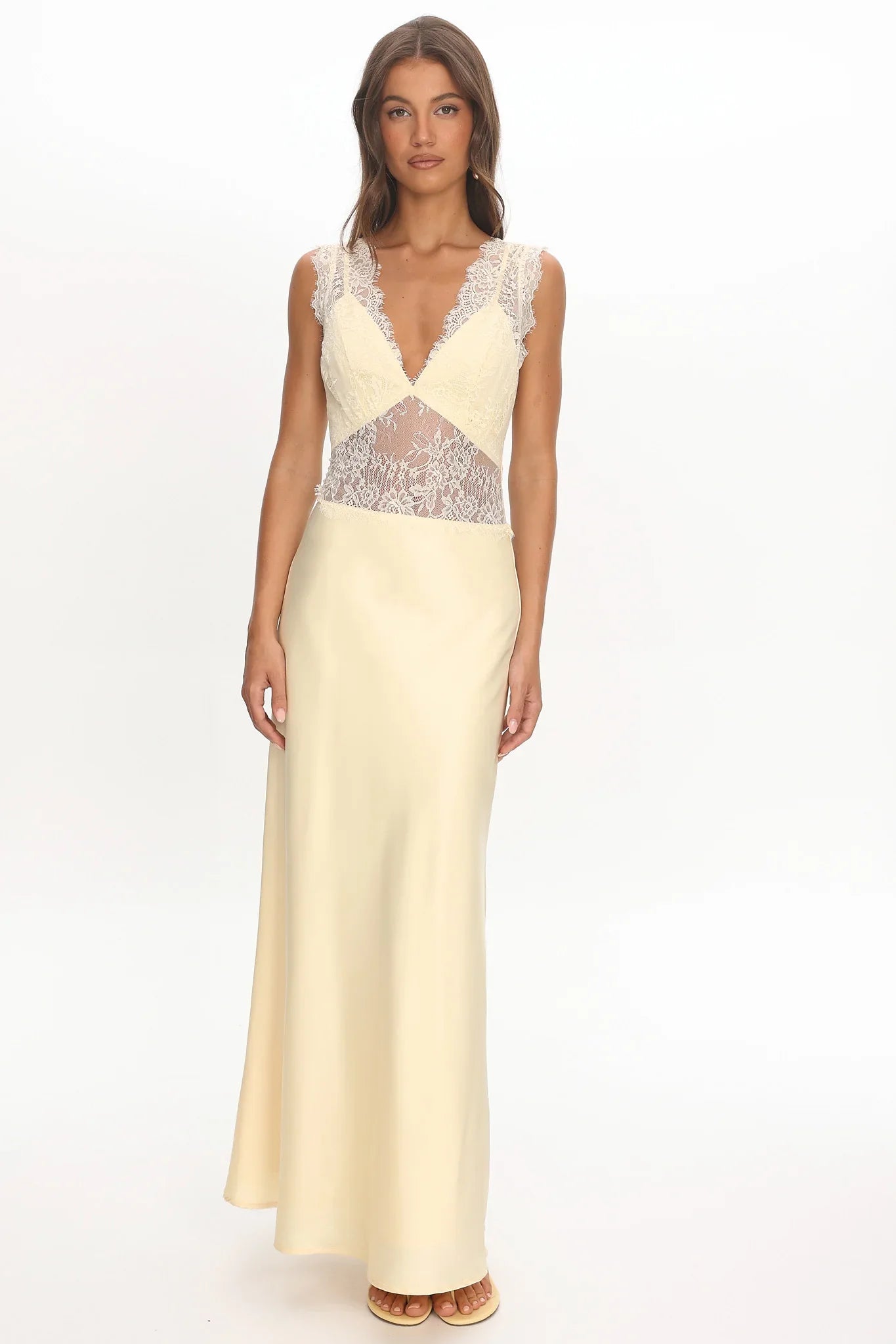 Alessa Lace Bodice Maxi Dress Butter