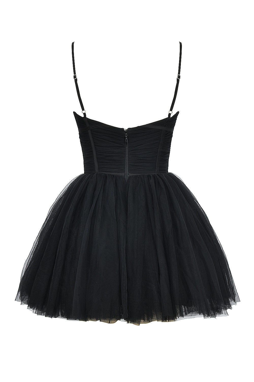 black tulle mini dress - sale