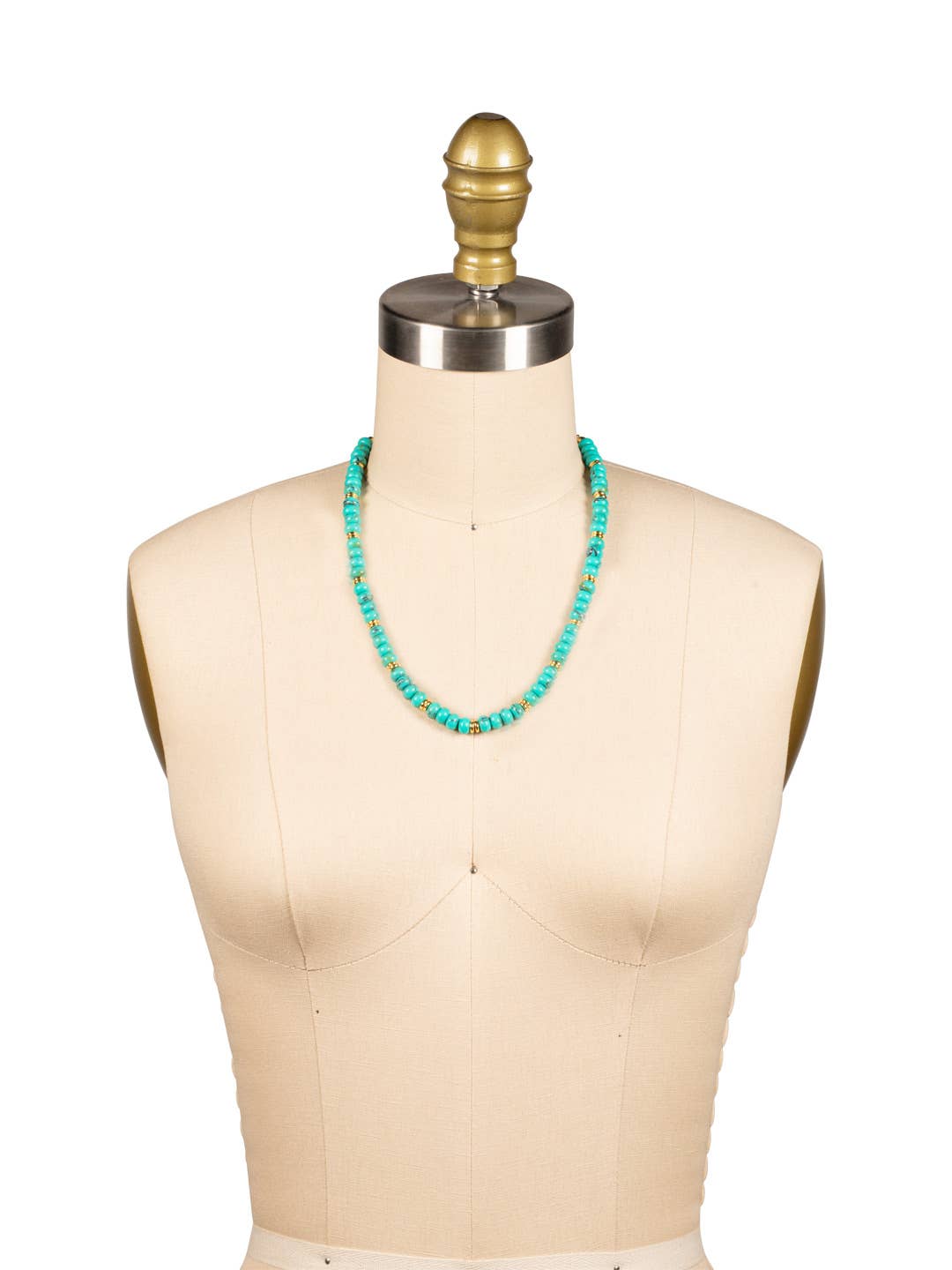Capri Beaded Tennis Necklace - Blue