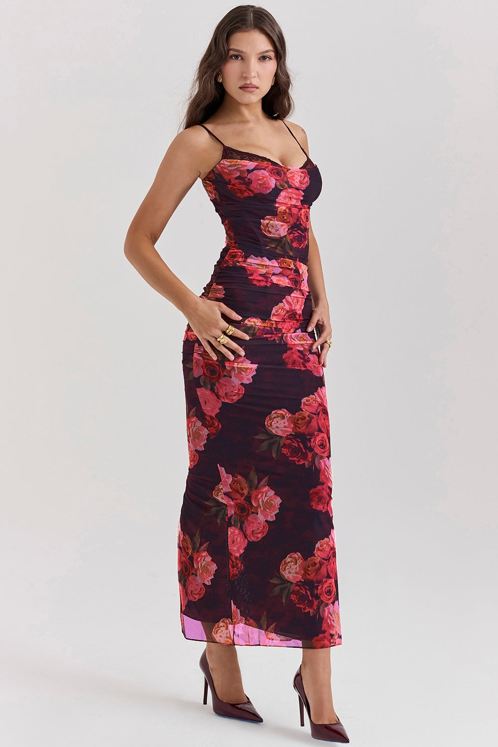 romantic floral maxi dress