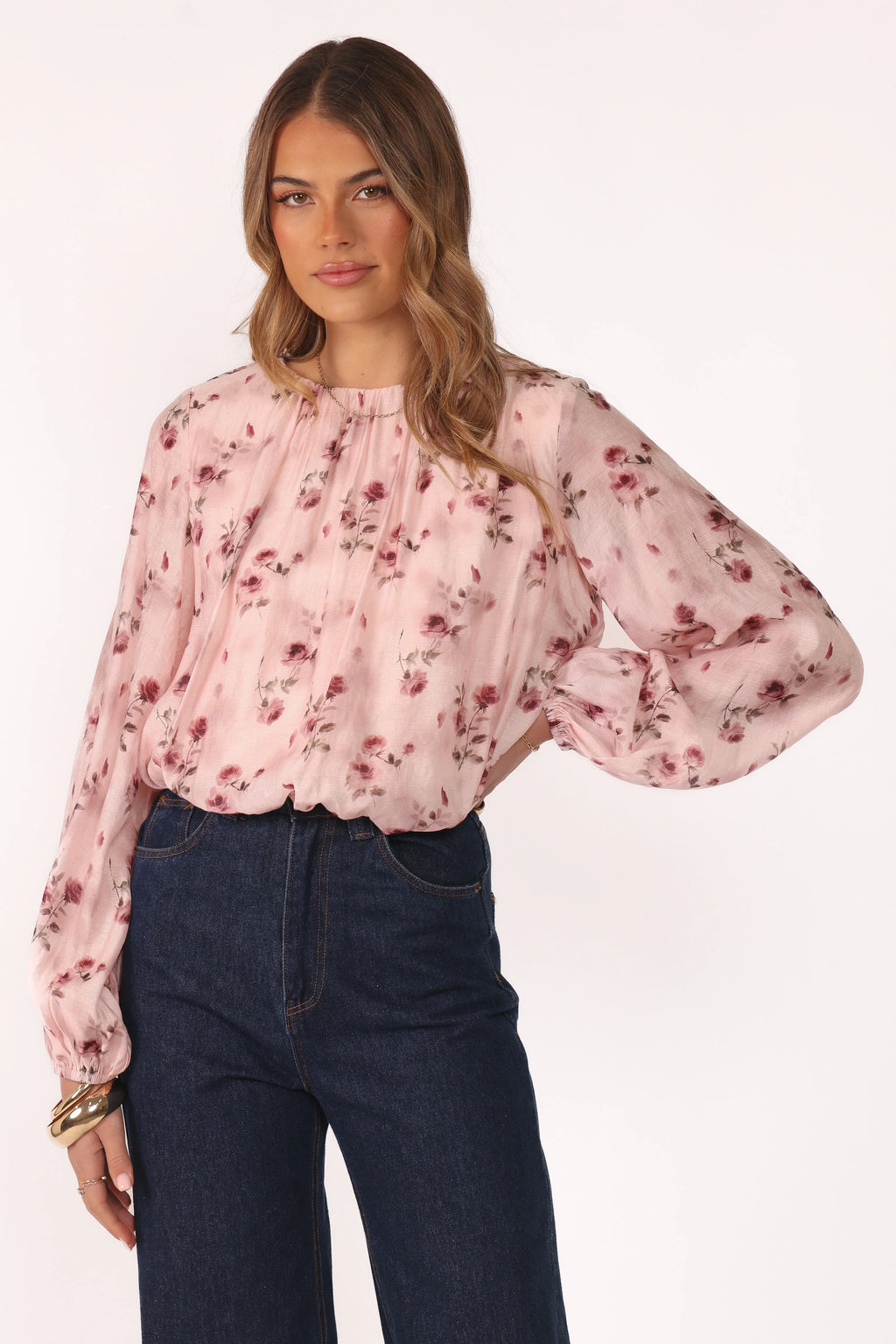 Dallas Long Sleeve Top - Pink Rose