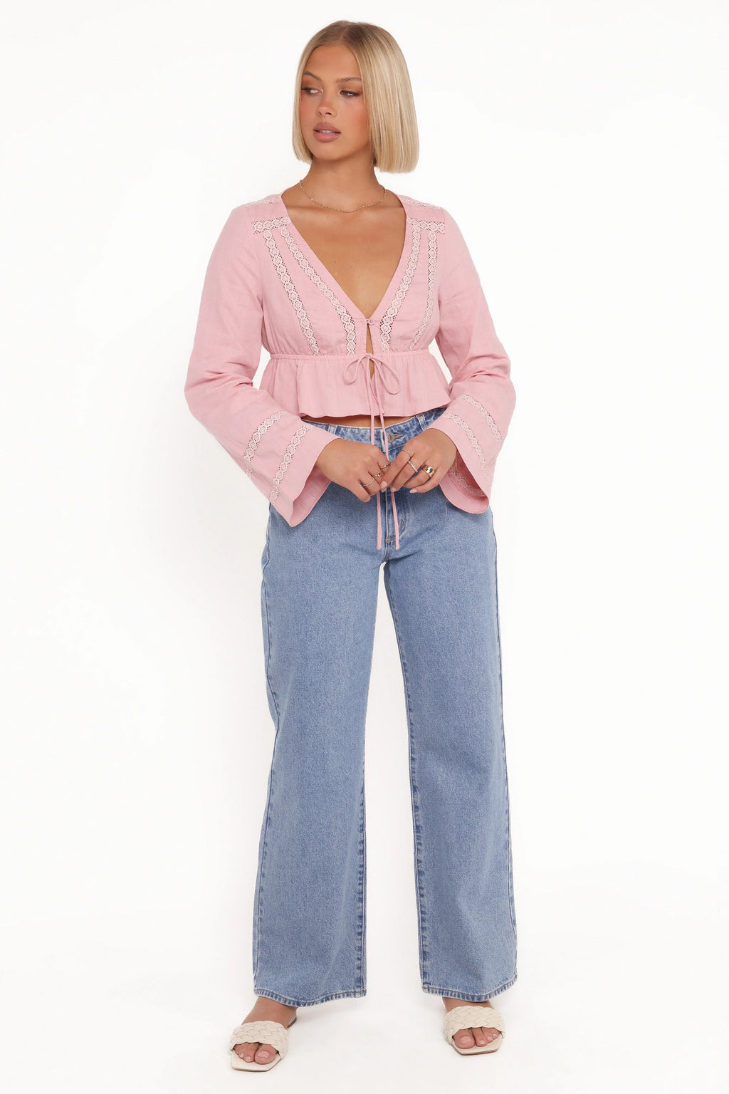 Reed Long Sleeve Top - Pink