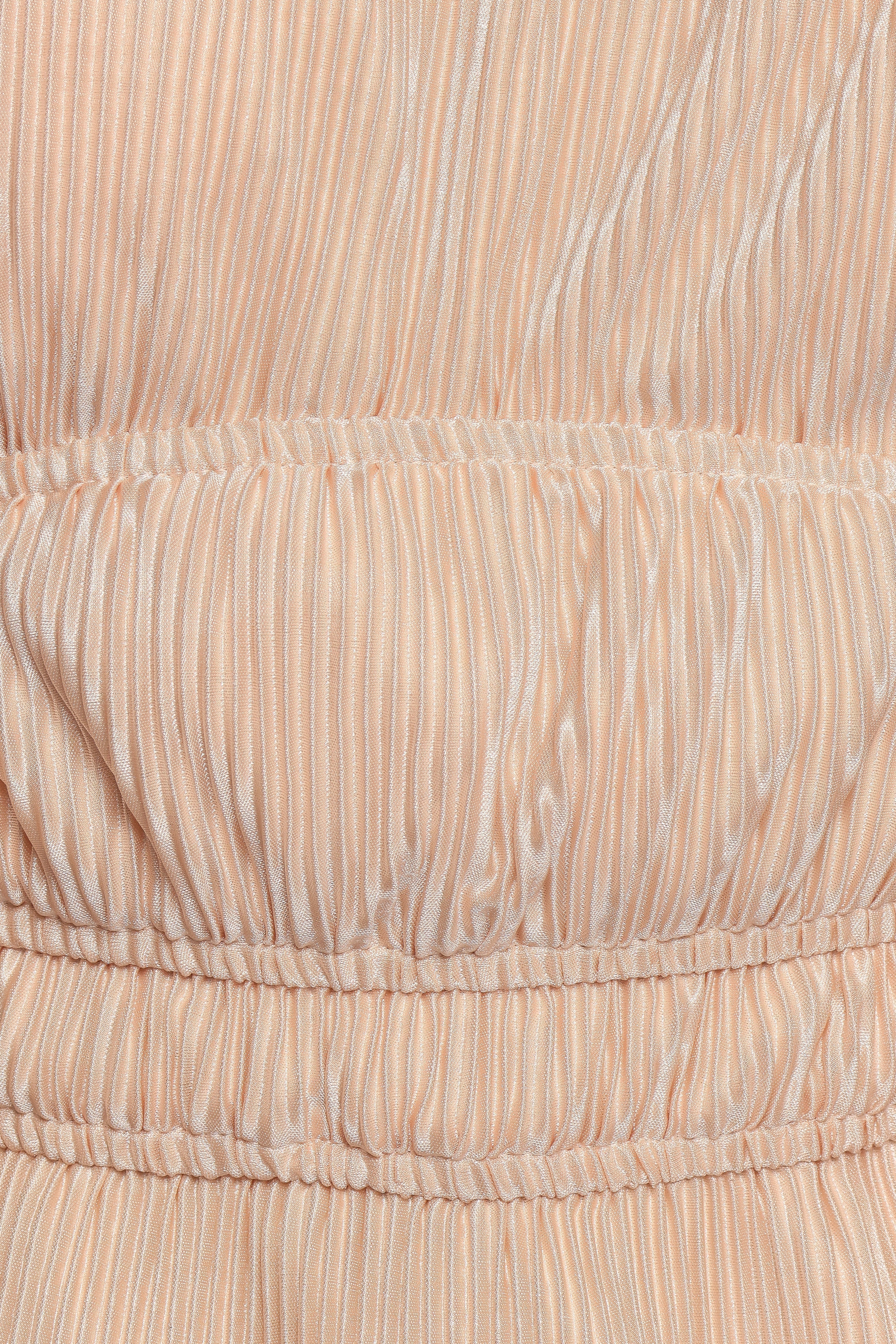 Ceppia Plisse Top - Light Peach