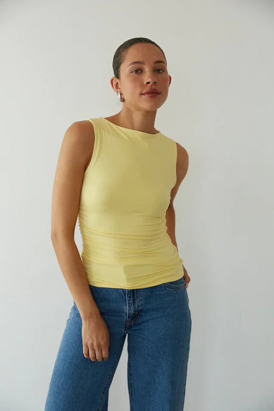 Rylee Ruched Boat Neck Top