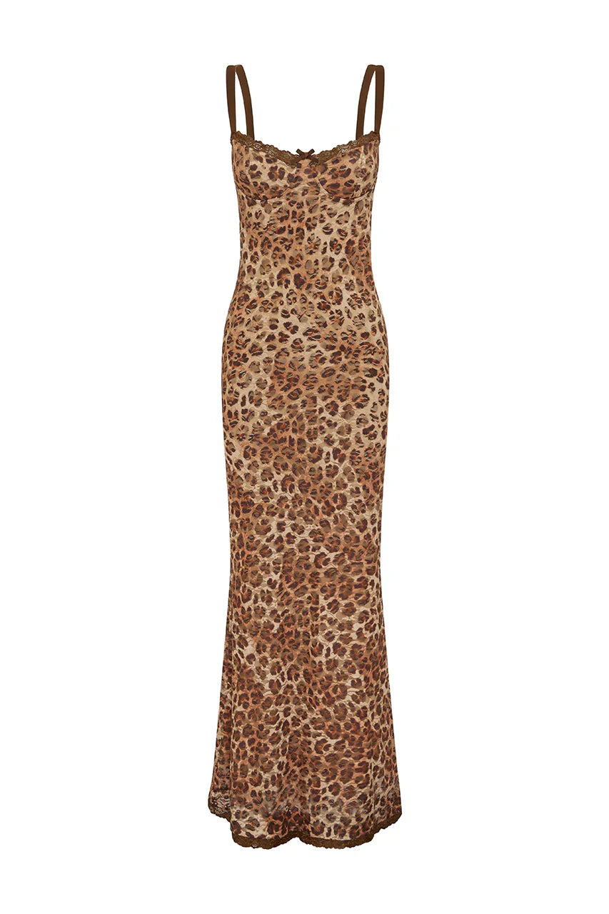 ECHO MAXI DRESS - LEOPARD PRINT