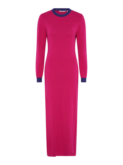 Janelle Colour Block Dress in Magenta