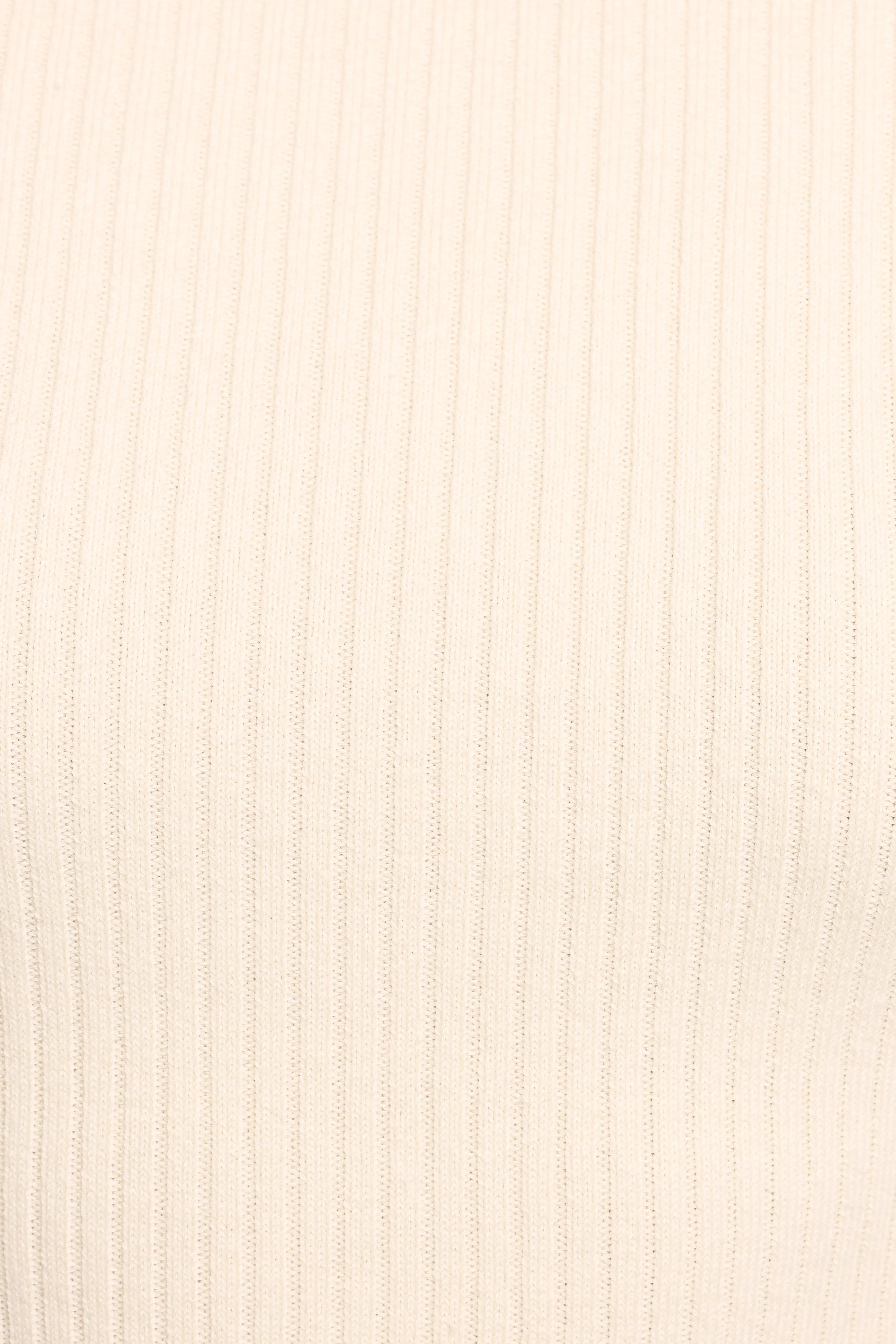 Fleur Ribbed Knit Top - Cream