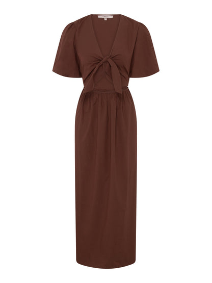 Joy Midi Dress in Chocolate