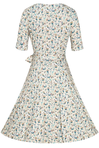Matilda Mermaid Wrap Dress In Ivory