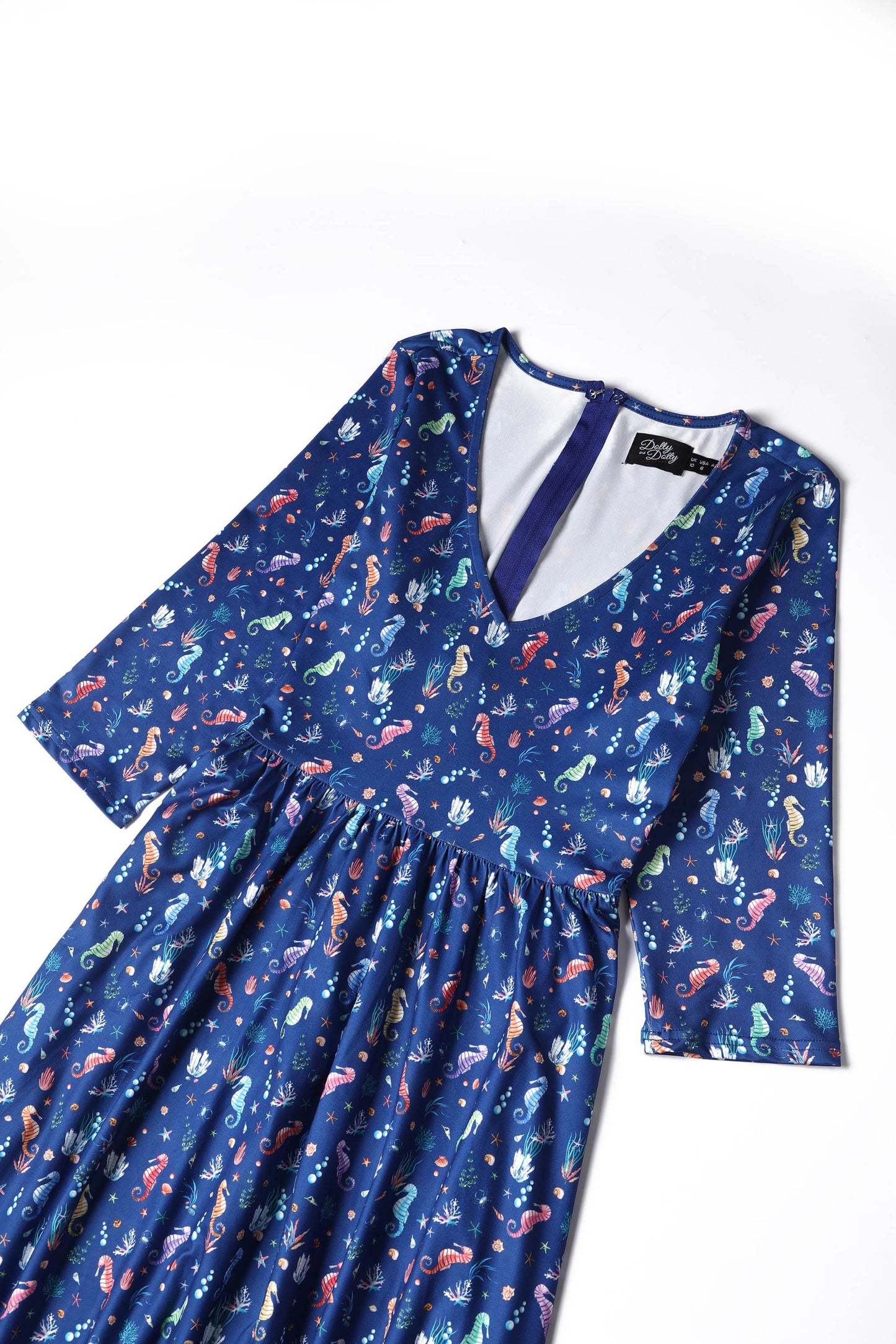 Billie Underwater Seahorse Flared Dress