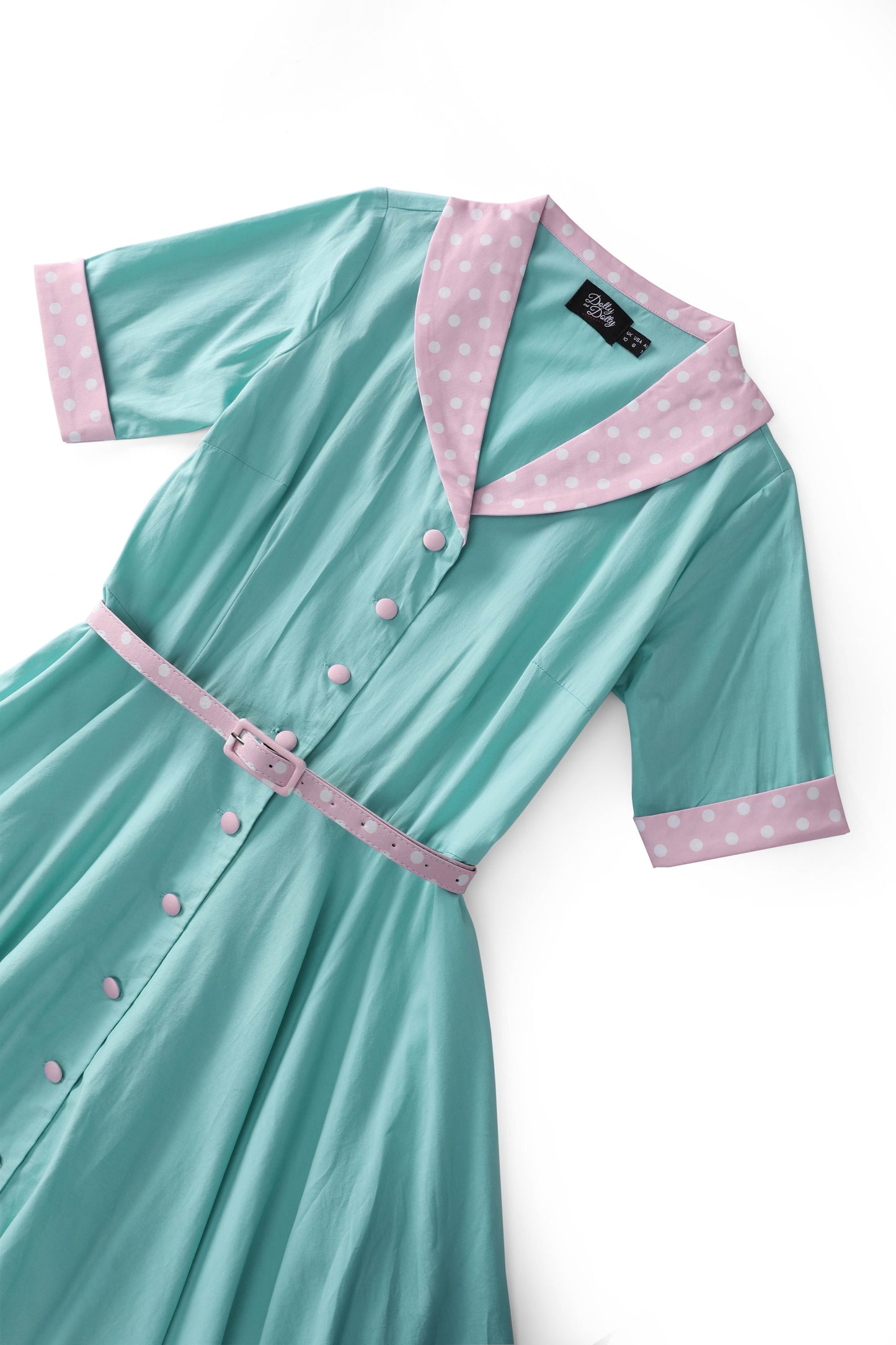 Mollie Baby Blue Full Circle Shirt Dress