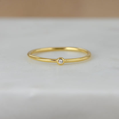 Tiny Solitaire Stacking Ring