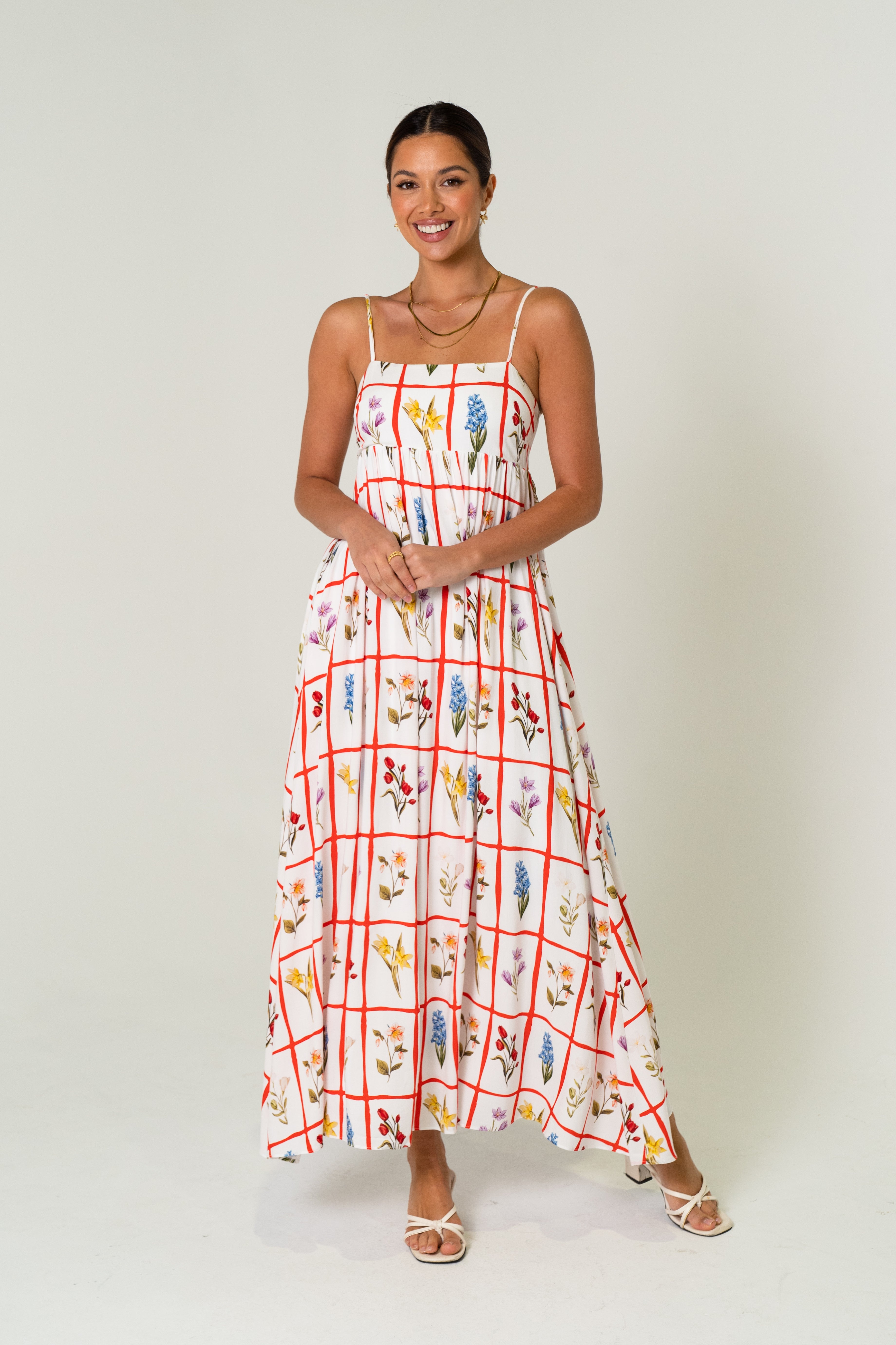 Flora Loose Fit Floral Midi Dress