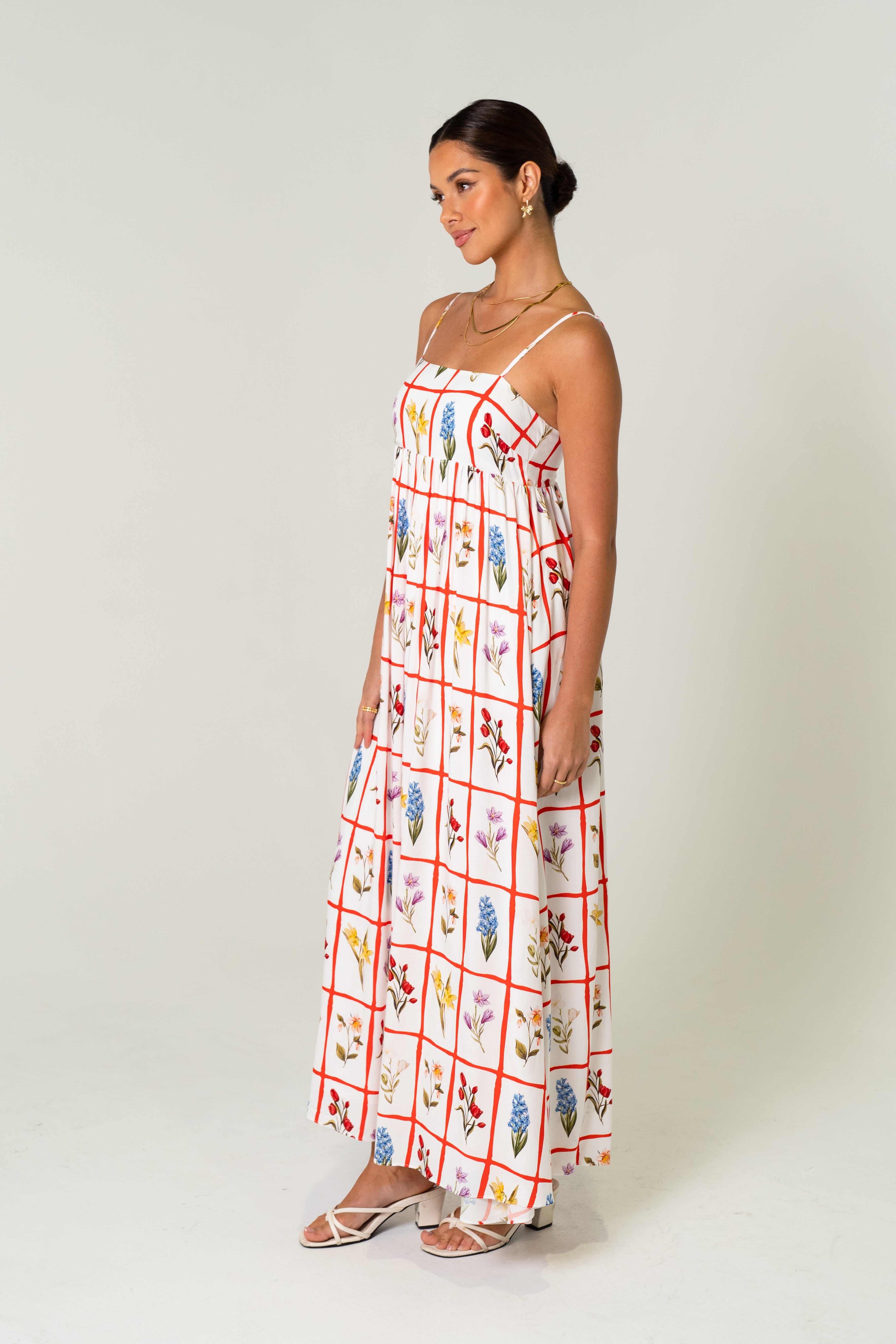 Flora Loose Fit Floral Midi Dress