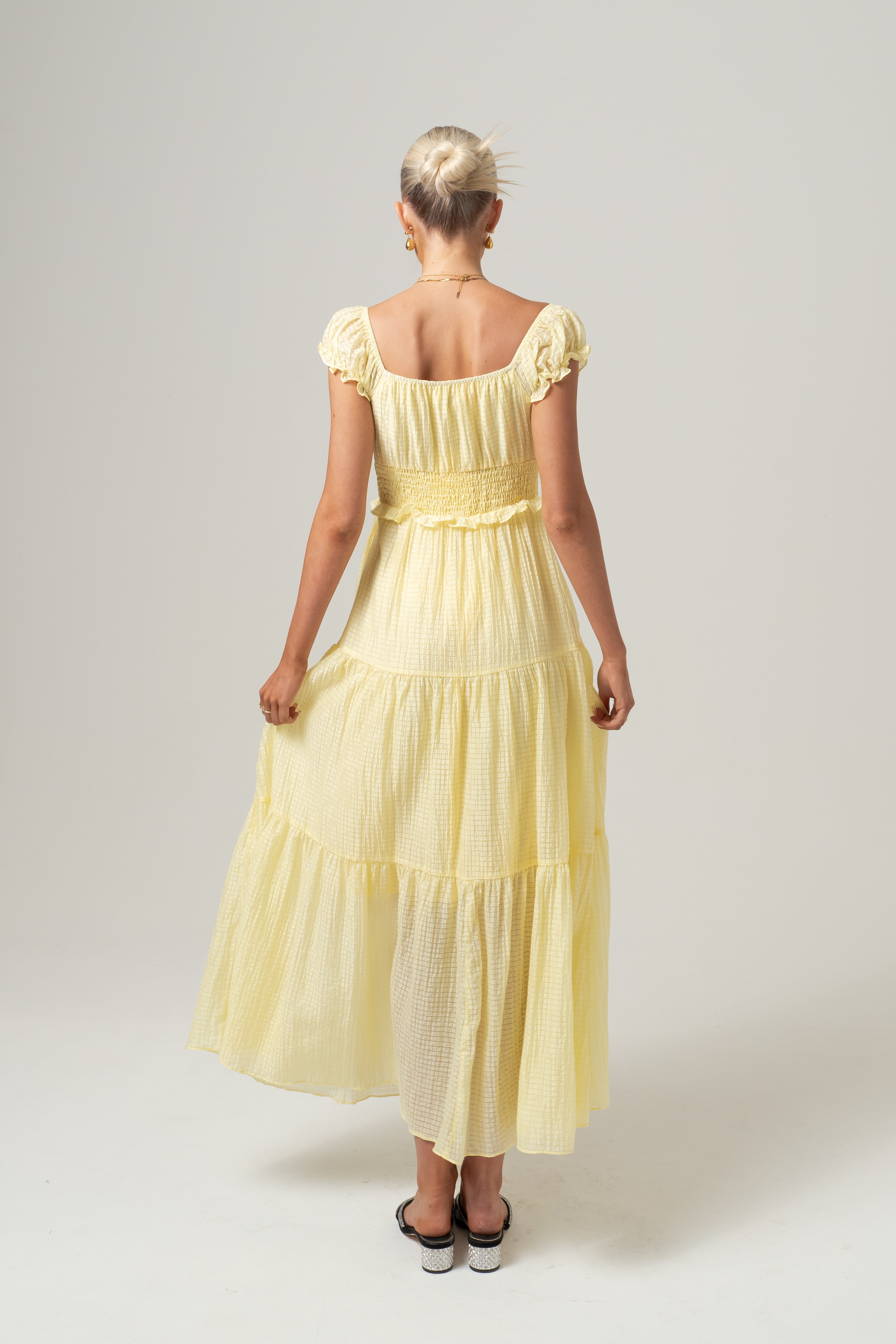 Renee Yellow Flowy Maxi Dress