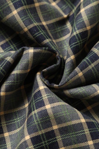 Penelope Navy & Grey Tartan Shirt Dress