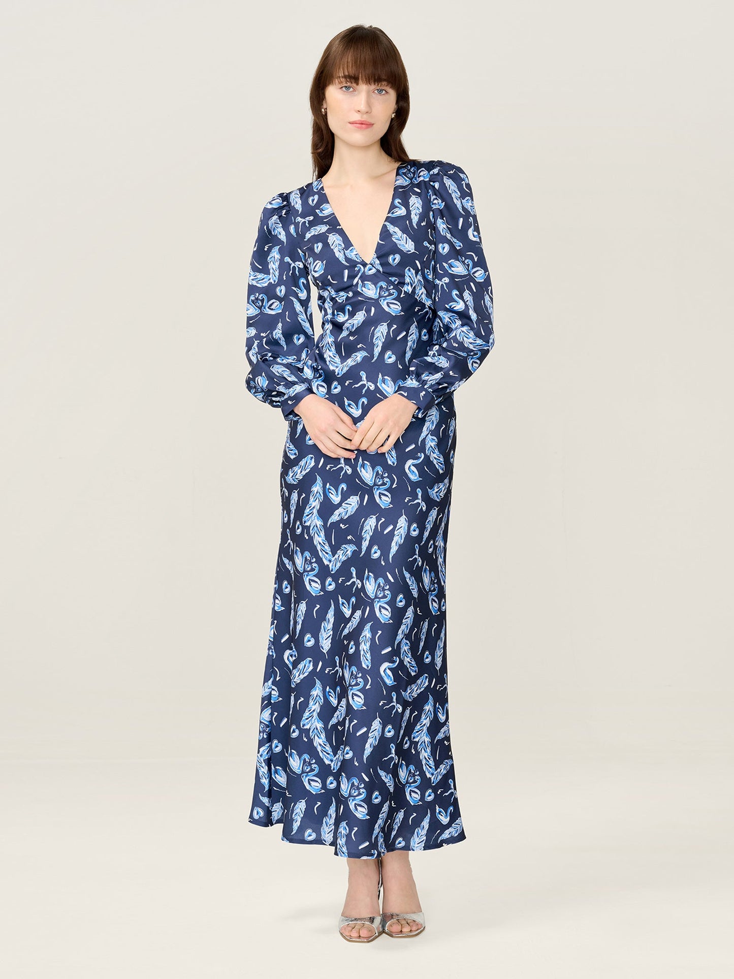 Francoise Dress in Swan Print