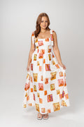 Laurie Holiday Print Maxi Dress