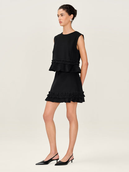 Dori Cord Top in Black