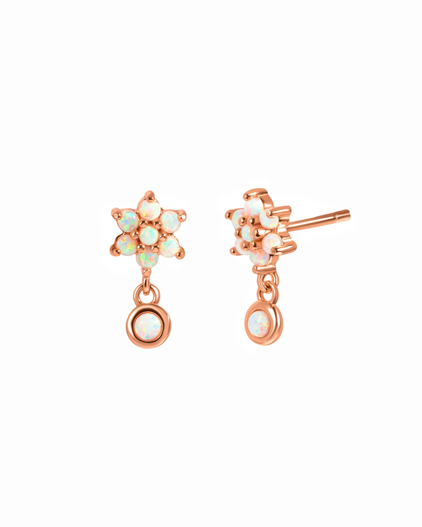 Dangling Opal Stud Earrings