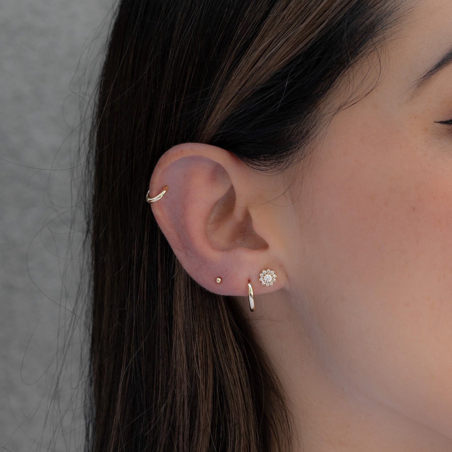 CZ Dainty Flower Studs