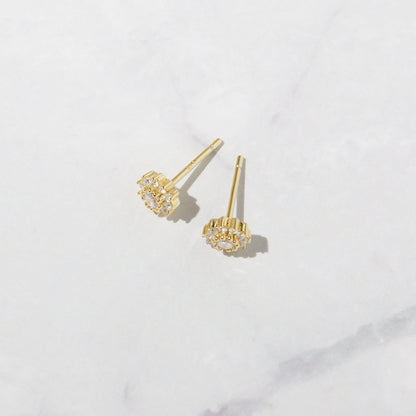 CZ Dainty Flower Studs