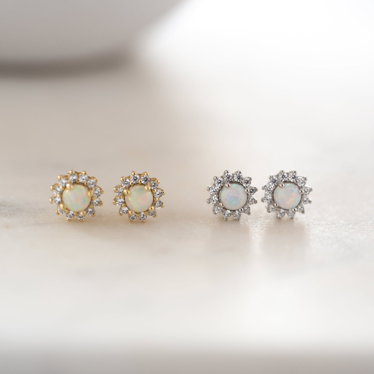 Lora Opal Stud Earrings