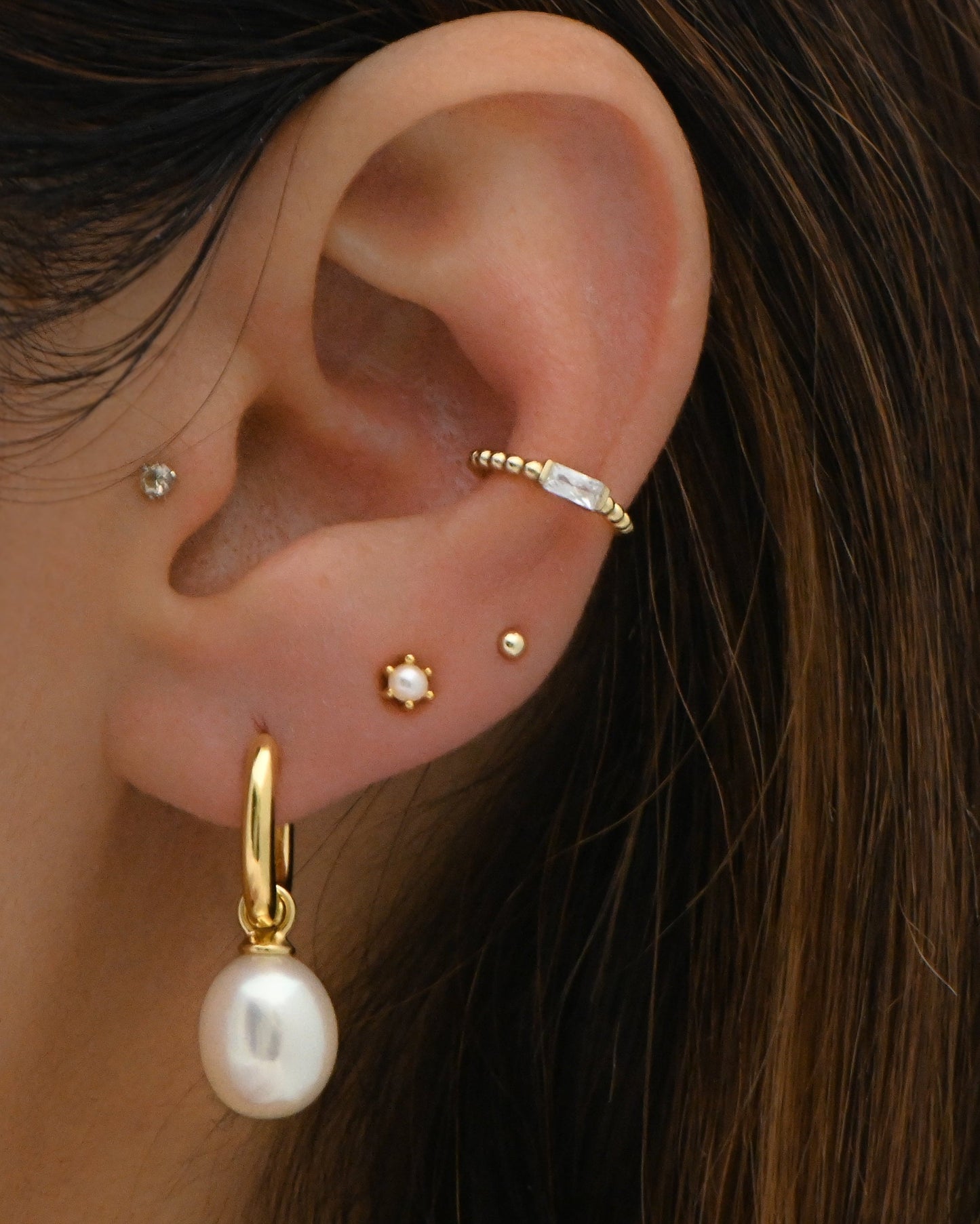 Pearl Charm Earrings