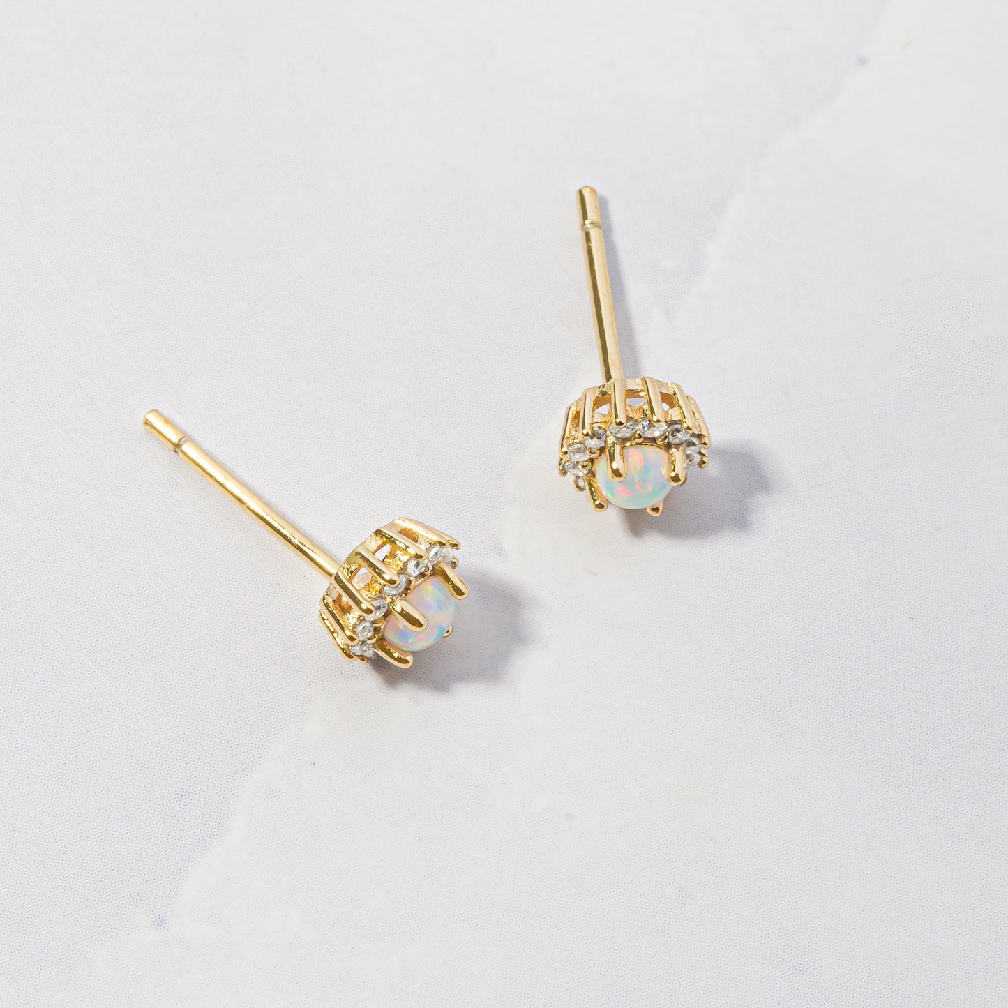 Lora Opal Stud Earrings