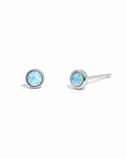 Blue Opal Studs