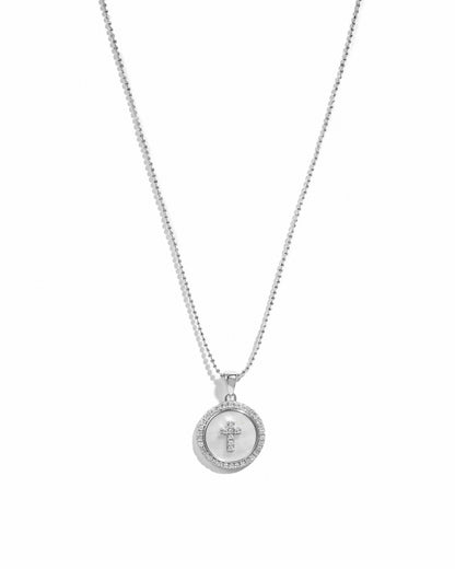 Mother of Pearl Cross Necklace