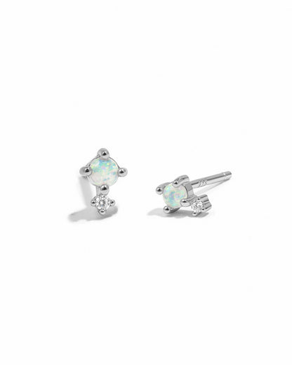 Tiny Opal Stud Earrings