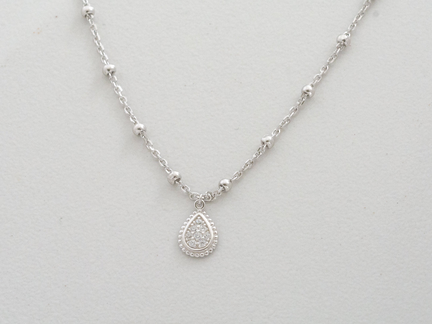 Beaded Tear Drop Necklace